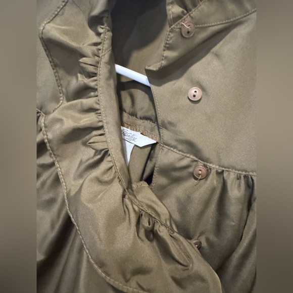 Vintage Paul Stanley Nylon Olive Blouse Top - size 8 - Picture 5 of 6